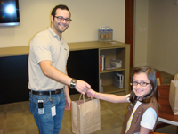 Joe Quintero Supporting the Girl Scouts and Kevin's Daughter